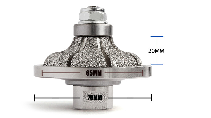 Vacuum brazed diamond profiling wheel