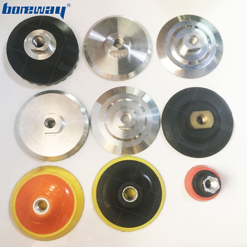 7 Inch 180mm Polishing Stone Aluminum Velcro Backer Polishing Stone Pad With M14 Connector Suppliers