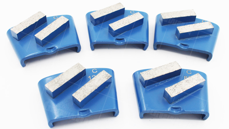 HTC Floor Pad Diamond Grinding Shoes With Two Rectangle Shape Segments