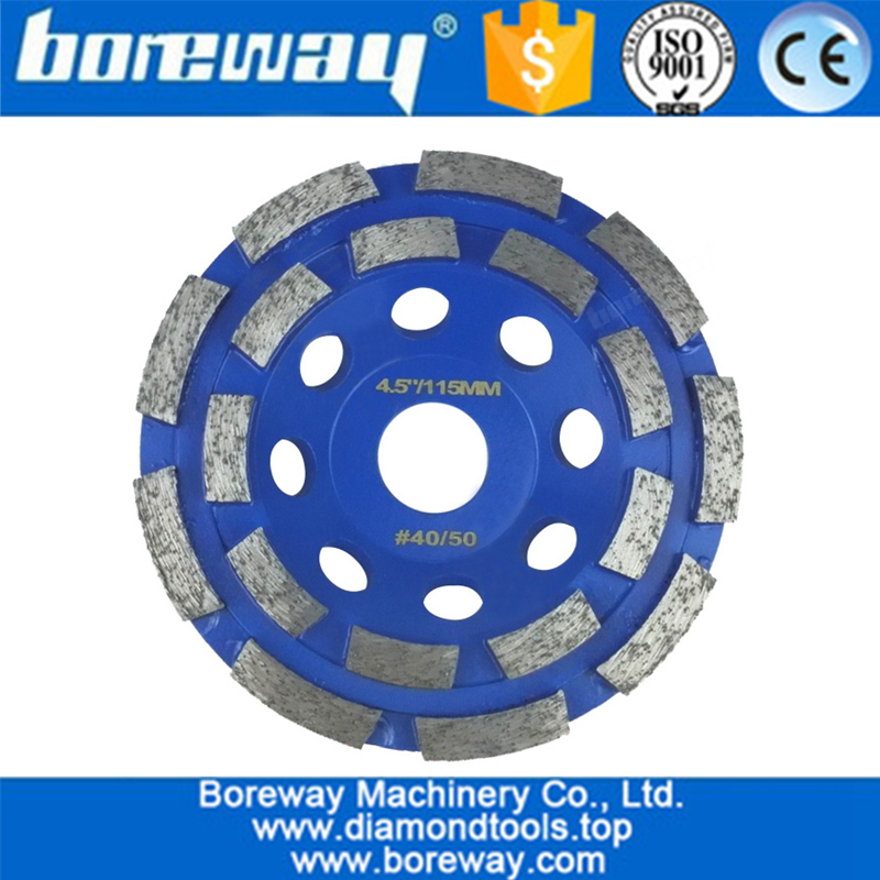 Double Row Segmented Diamond Cup wheel supply double row surface grinding wheel