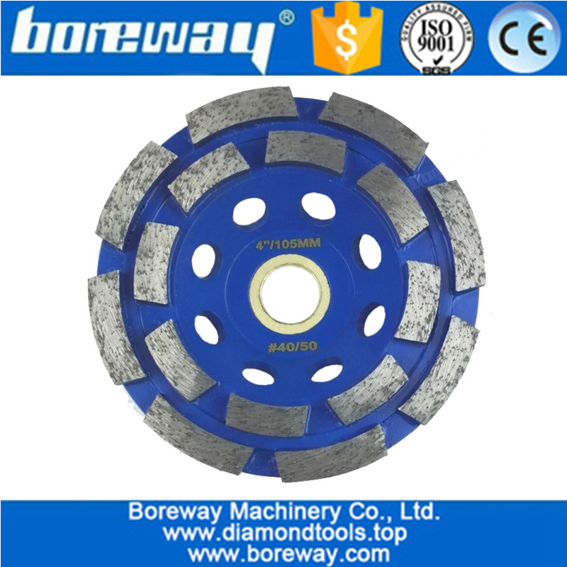 Double Row Segmented Diamond Cup wheel supply double row surface grinding wheel