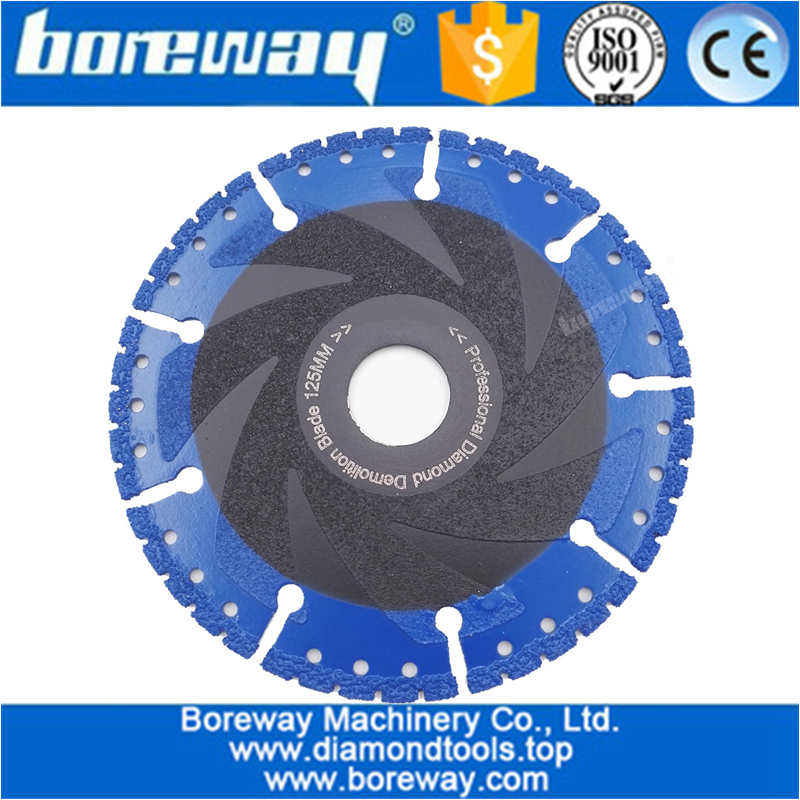 115MM Vacuum Brazed Diamond Blade for All Purpose For stone iron steel Demolition Blade