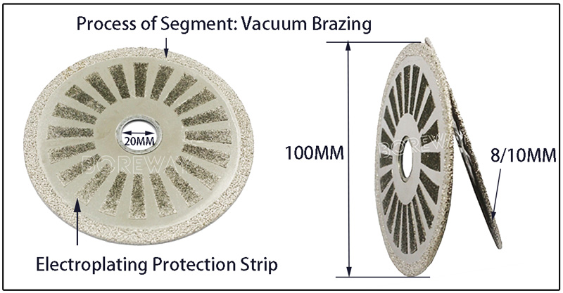 Best Price Vacuum Brazed diamond Saw Blade Milling Cutter Manufacturer