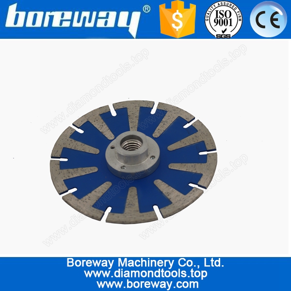 T Shape Convex Diamond Cutting Saw Blade With Flange D125*M14