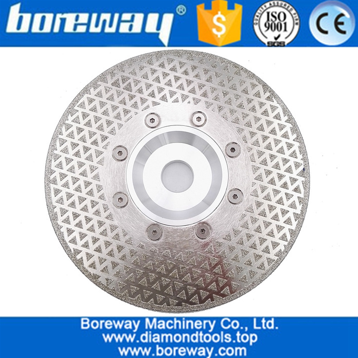 Electroplated diamond cutting and grinding disc