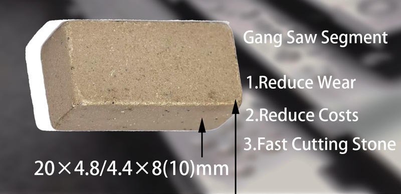 Diamond Gang Saw Flat Segments for Cutting Marble Block454