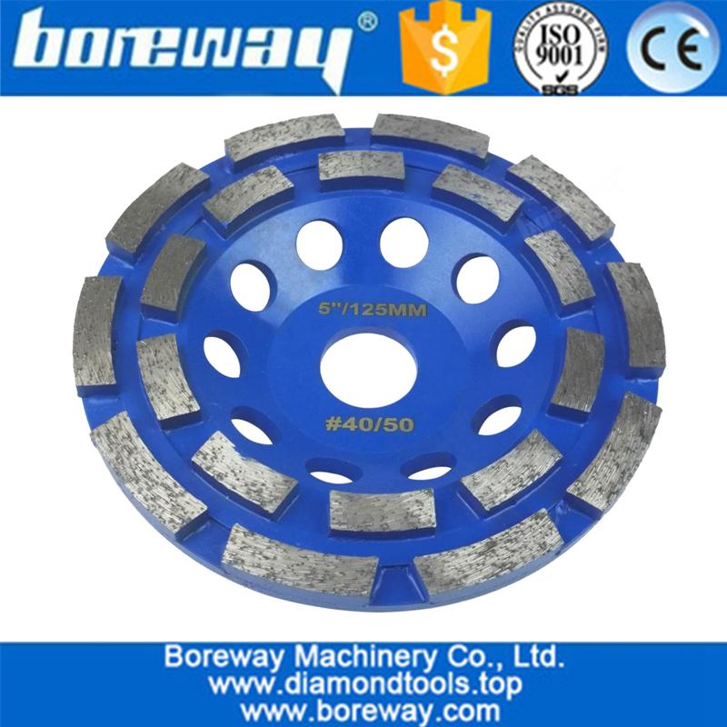 Diamond Double Row Cup Wheel for granite hard material High quality grinding disc