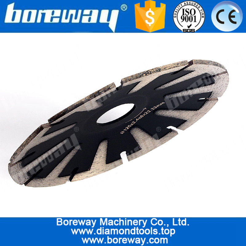 5inch T-Segmented Concave Diamond Blade For Curved Cutting Granite Stone