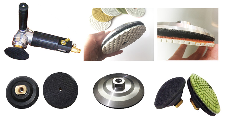 7 Inch 180mm Polishing Stone Aluminum Velcro Backer Polishing Stone Pad With M14 Connector Suppliers