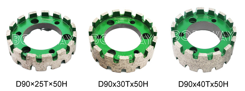 Diamond CNC Continuous Stubbing Wheel for Calibrating Stone Slab Edge