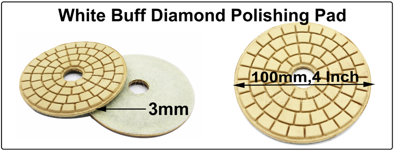 4 Inch Diamond White Buff Polishing Pad For Manufacturer