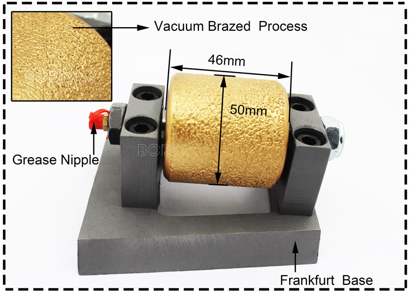 Rotary Vacuum Brazed Frankfurt Bush Hammer Roller for Manufacturer