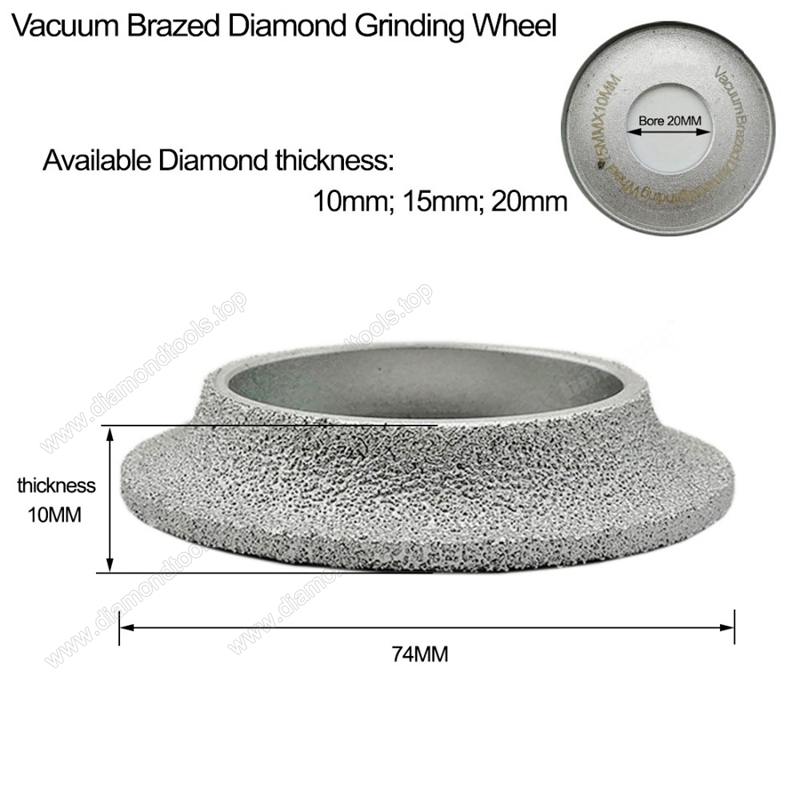 Vacuum Brazed Diamond Grinding Wheel for Demi-bullnose edge profile