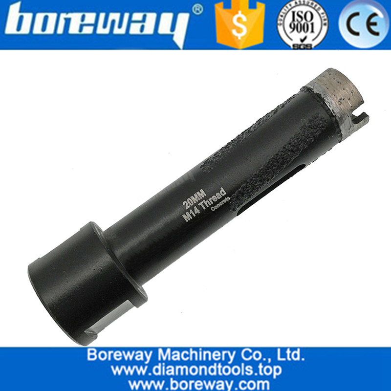 Laser Welded Diamond Core Drill Bit Diameter 20mm Dry drilling with side protection with M14 Thread 05