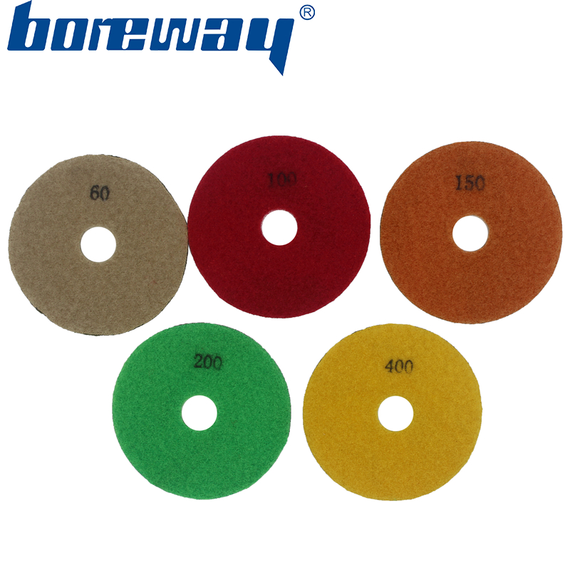 3inch 80mm 5 steps dry and wet use electroplate diamond polishing pads