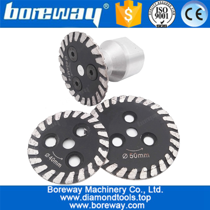 Hot pressed mini diamond blade cutting granite marble disc wheel with removable M14 long flange