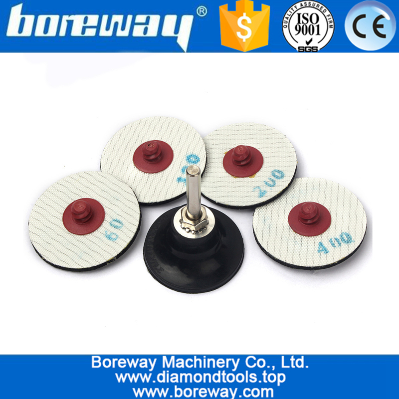 2inch Roloc Rotary Abrasive Diamond Discs Shape Wheel With 1 Pad Adapter Holder Stone Grinding Tool