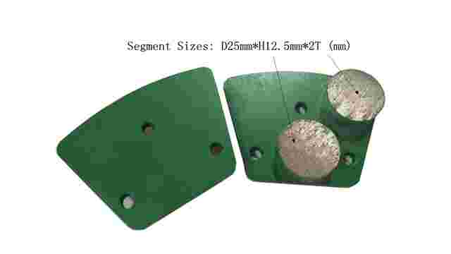 Trapezoid Diamond Grinding Block With Two Round Segment 