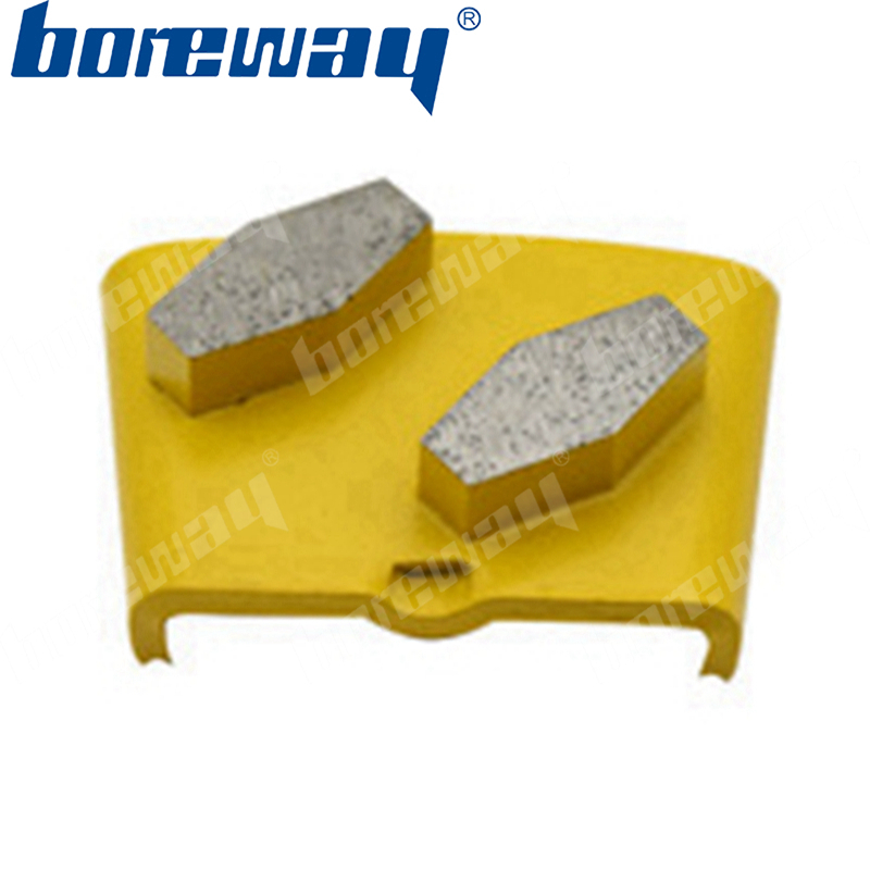 2 six angle diamond segment floor grinding blocks for HTC floor grinding machine