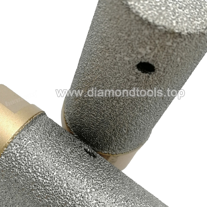 Vacuum Brazed Stone CNC Diamond Finger Bits with M14 Threaded, Diamond Drilling Finger Milling Bit