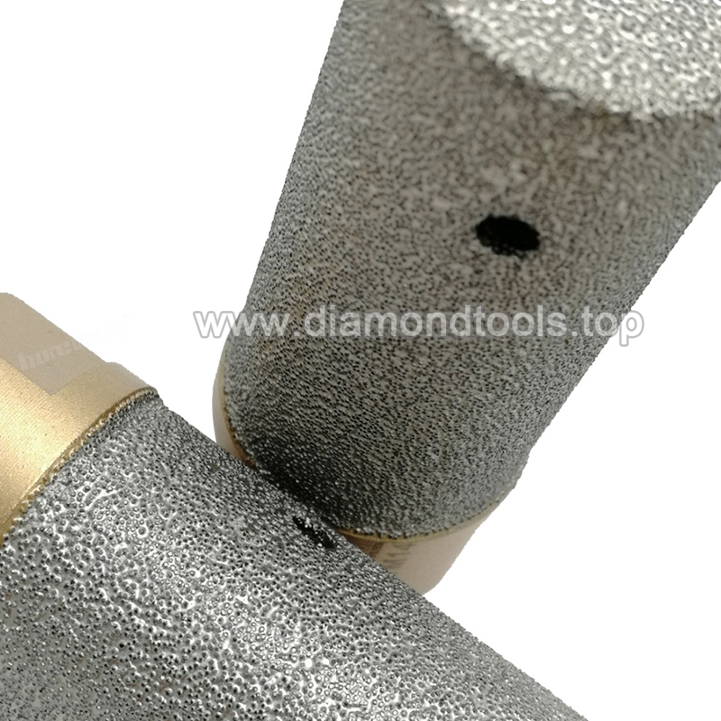 Vacuum Brazed Stone CNC Diamond Finger Bits with M14 Threaded, Diamond Drilling Finger Milling Bit