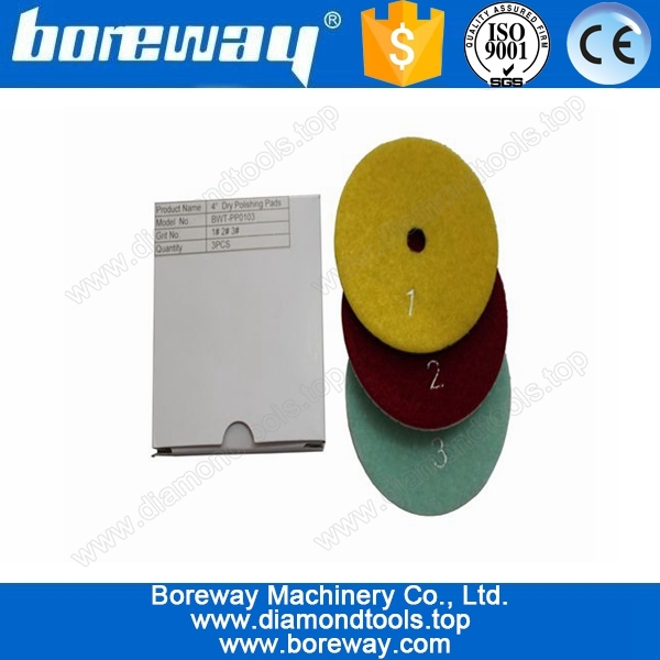 three step dry polishing pad