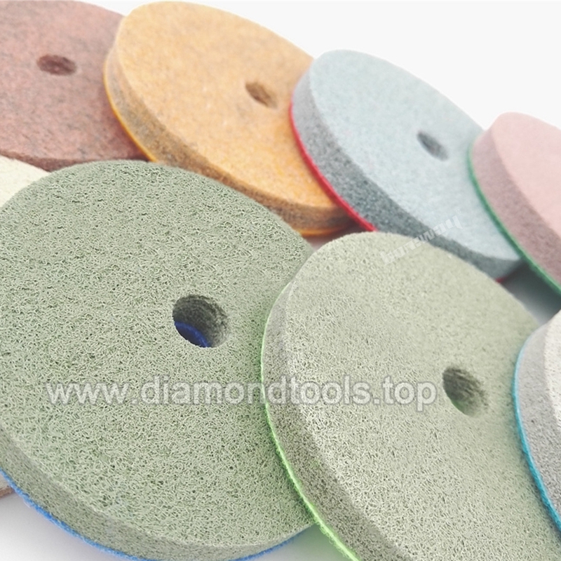 4inch 100MM Sponge Diamond Polishing Pads for granite marble artificial Stone 2