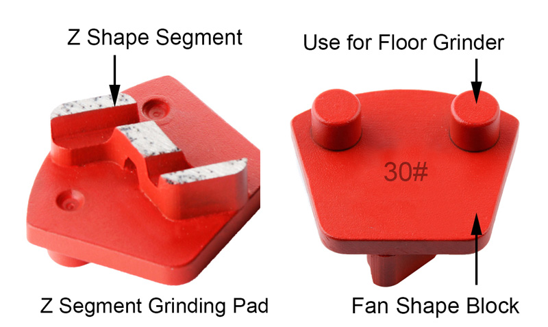 Werkmaster Diamond Concrete Grinder With Single Bar Segment Size 40x10x10mm 16 Grit Soft Bond