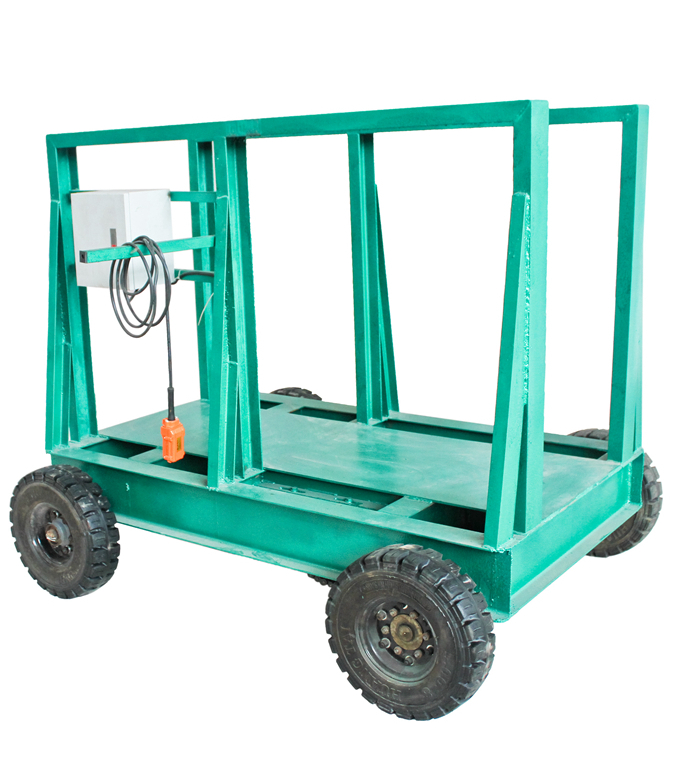 Stone slab hand moving carts trolleys for stone factory