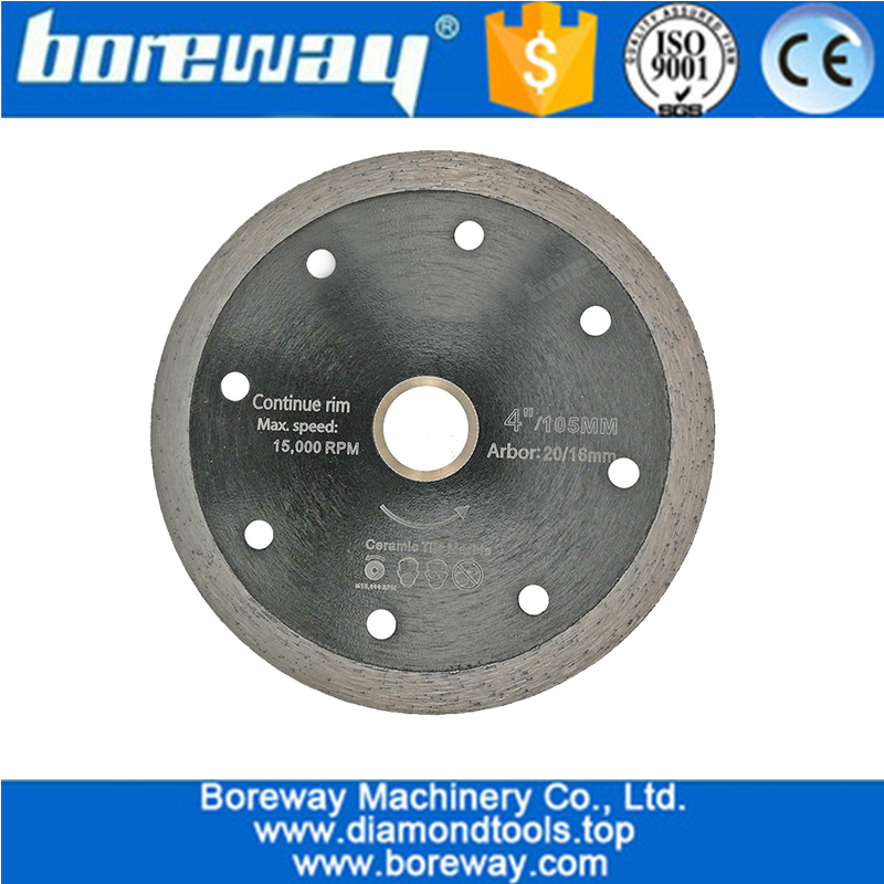 Hot pressed Thin Continuous Rim Diamond Cutting Disc for Ceramic tile porcelain tile from Diamond saw Blades Factory