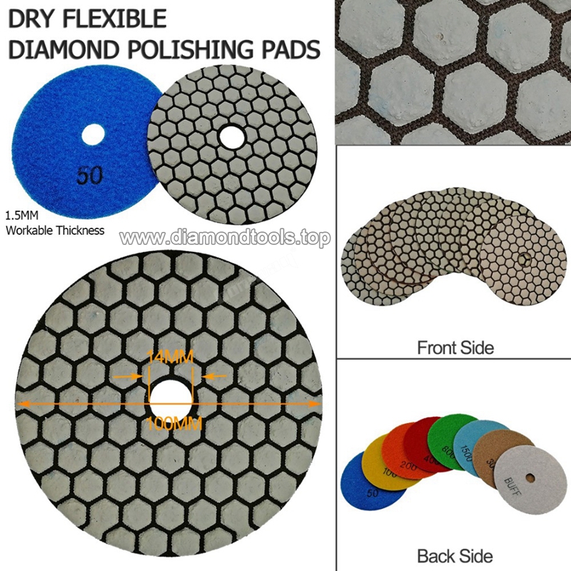 Dry Diamond Polishing Pads and Diamond Buffing Pads For Granite, Marble, Quartz & Concrete 01