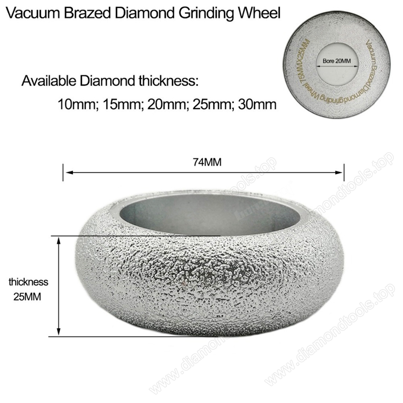 Vacuum Brazed Diamond CONVEX Wheel grinding cup wheel diamond hand profile wheel