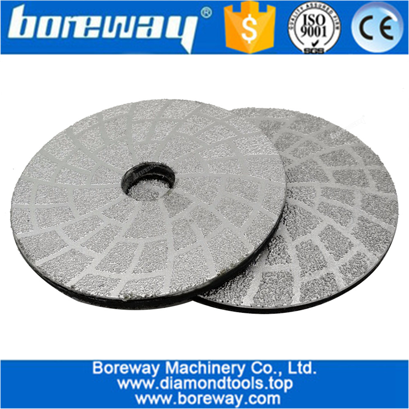 4inch 100mm Vacuum Brazed Diamond Grinding Disc Shaping Or Beveling Grinding Pad