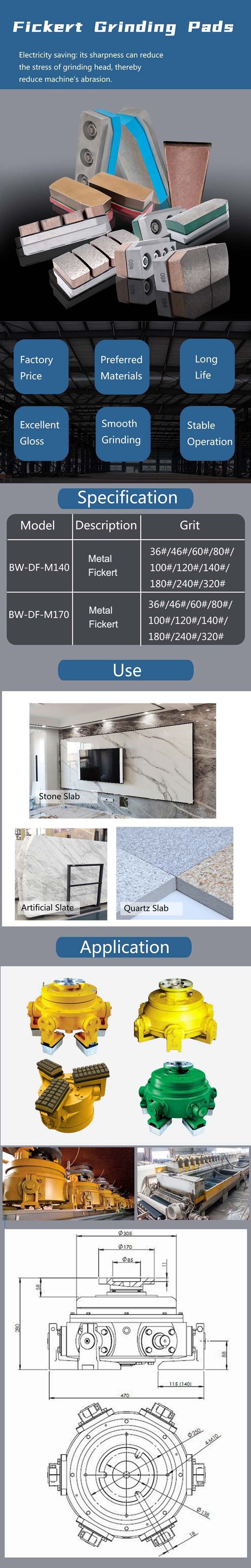 High Quality Fickert140 MM Quartz Block