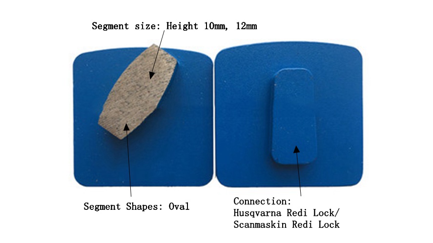 Redi-Lock Metal Diamond Grinding Polishing Shoe