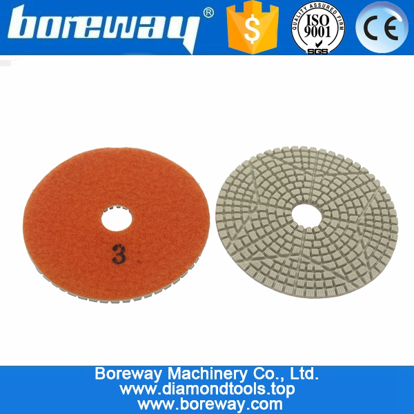  4 Inch 3 Step Wet Use Diamond Polishing Pad 