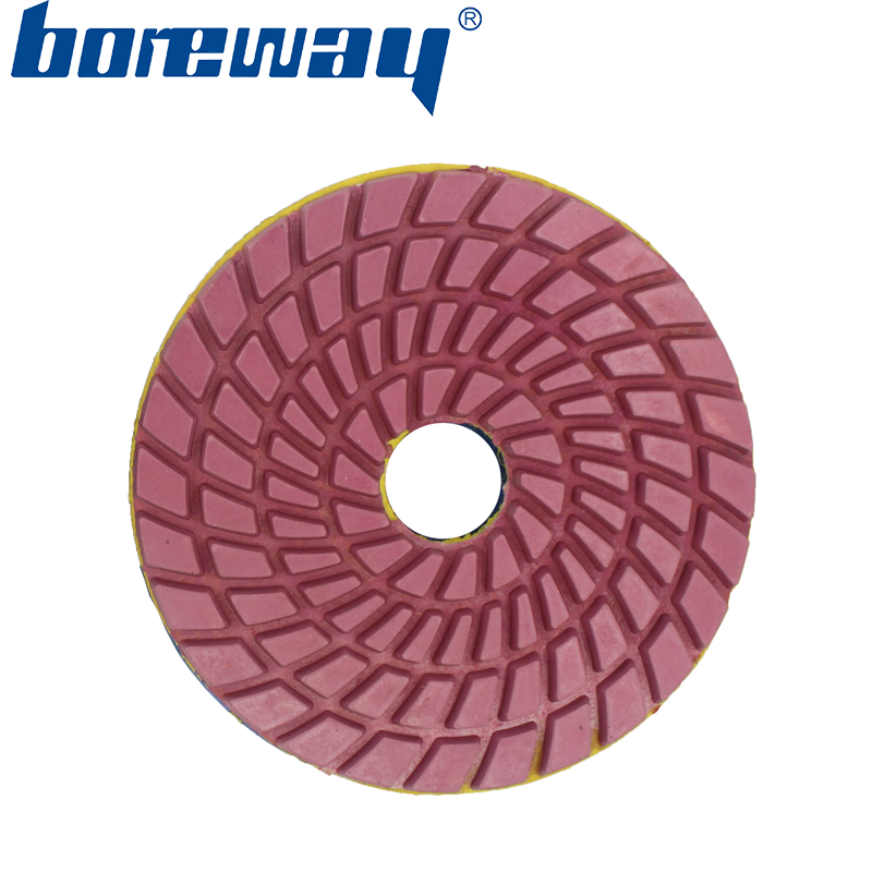 5inch 125mm 7 steps sprial type snail lock diamond polishing pads