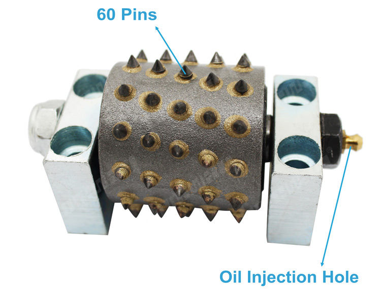 60s Bush Hammer Rollers With SupportFactory Price Bush Hammer Diamond Litchi Surface Head