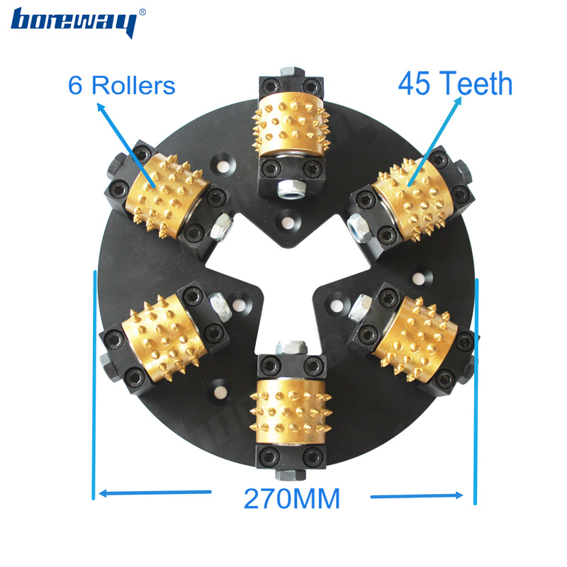 Boreway Superior Quality HTC 270MM 45S Teeth Diamond Litchi Surface Plate With 6 Roller Manufacturer