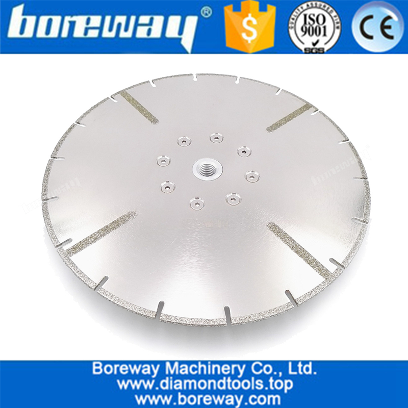 Electroplated diamond cutting blade 22.23MM or M14 flange with protection reinforced diamond disc with flange