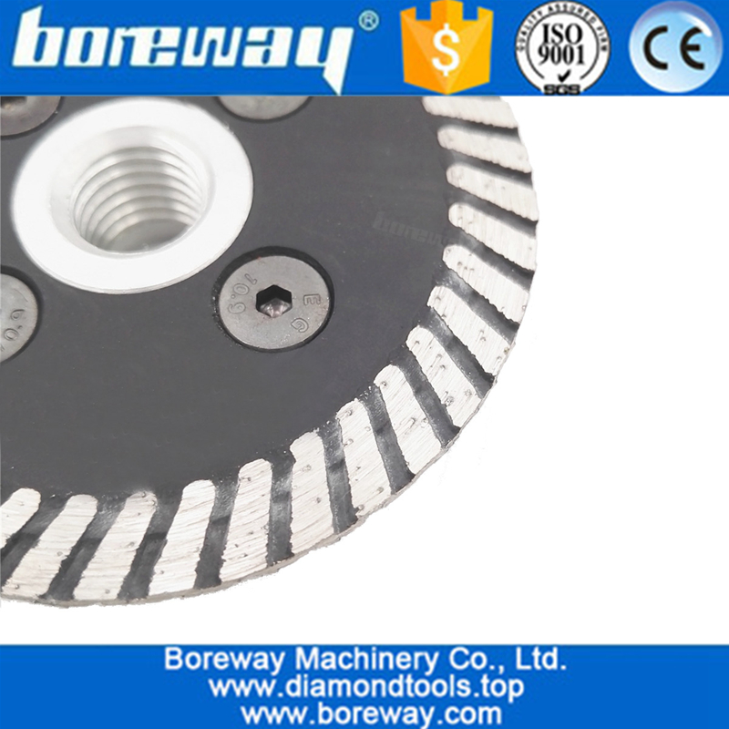75MM Hot pressed mini turbo diamond blades with removable M14 flange