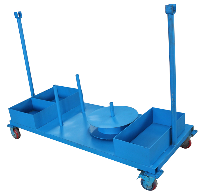 Finished or semi-finished stone slab transportation carts trolleys