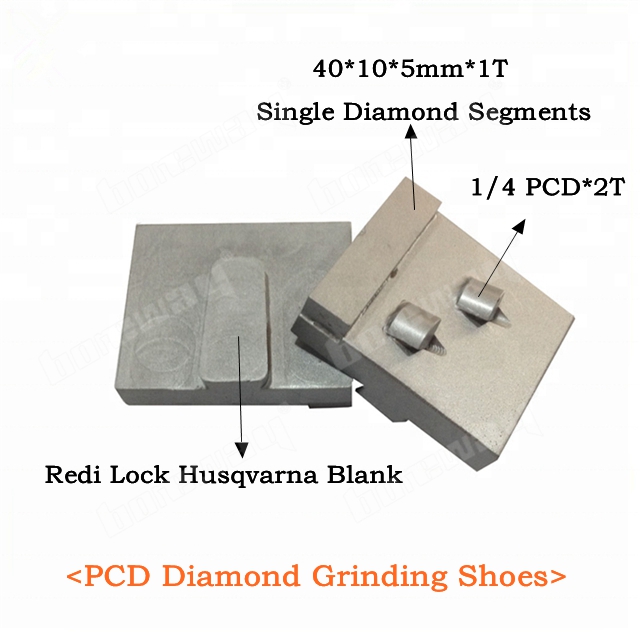 Two Quarter PCD Grinding Shoes