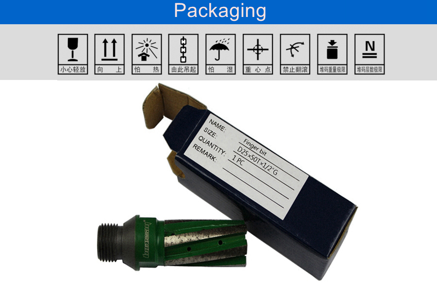 diamond finger bits for concrete hole grinding