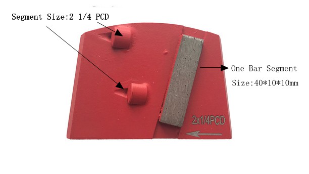 Lavina Diamond Tool With Double Quarter PCD Segments And One Bar Segment
