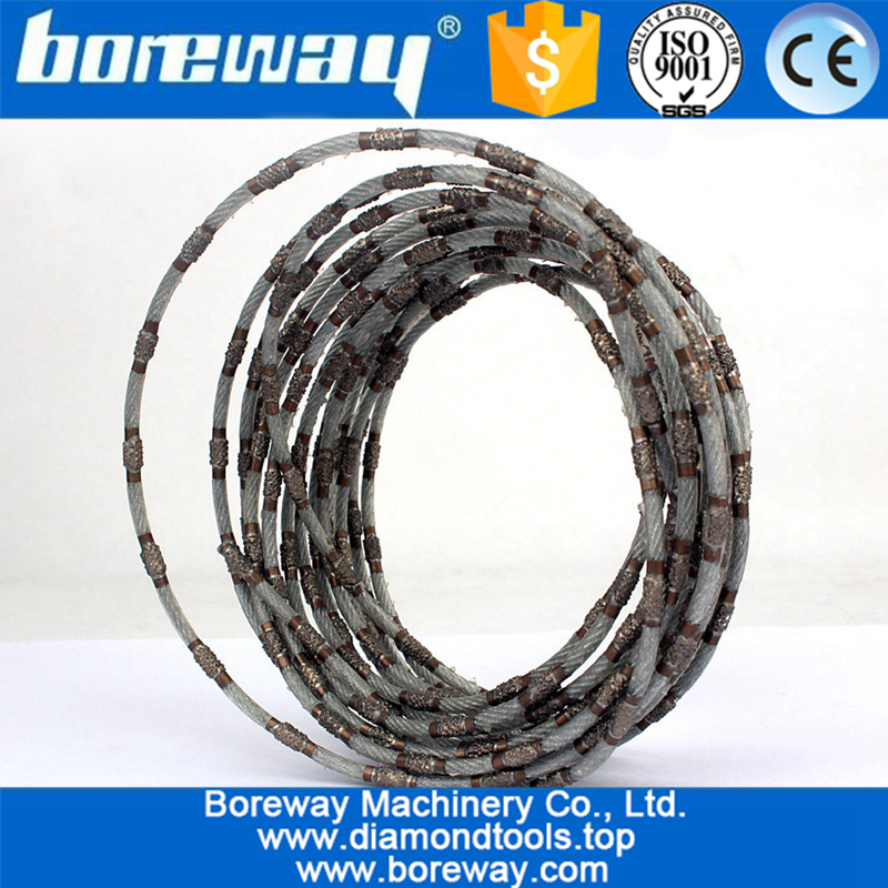 Dia.4.0mm Vacuum Brazed Diamond Wire Sawing Finest Diamond Wire Cutting For Marble Jad And Other Stone
