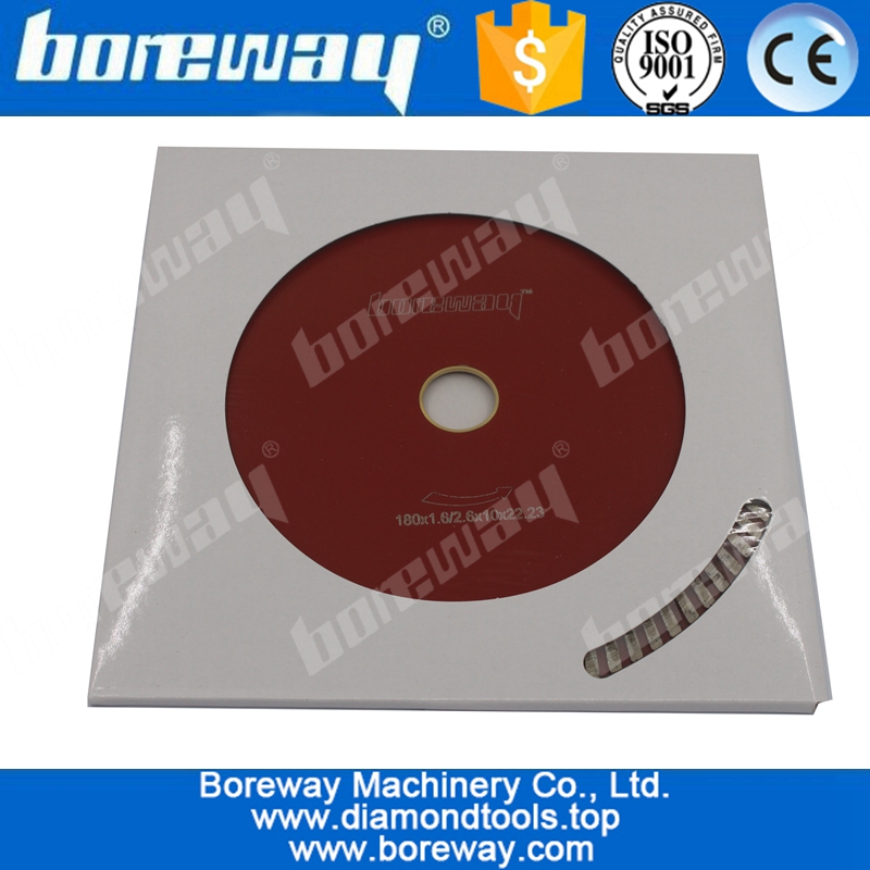 D180x2.6x10x22.23mm Brick Cutting Disc Turbo Wave Segment For Granite Slab