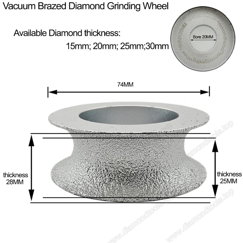 Vacuum Brazed Diamond hand profile wheel Diamond Grinding Cup Wheel