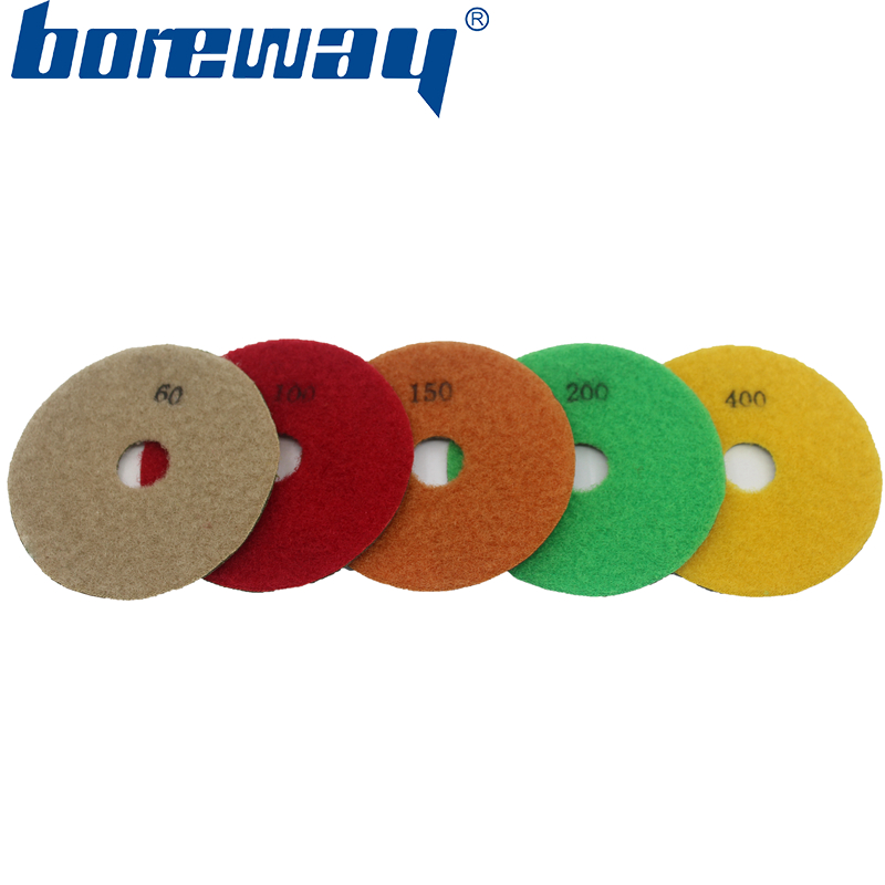 3inch 80mm 5 steps dry and wet use electroplate diamond polishing pads