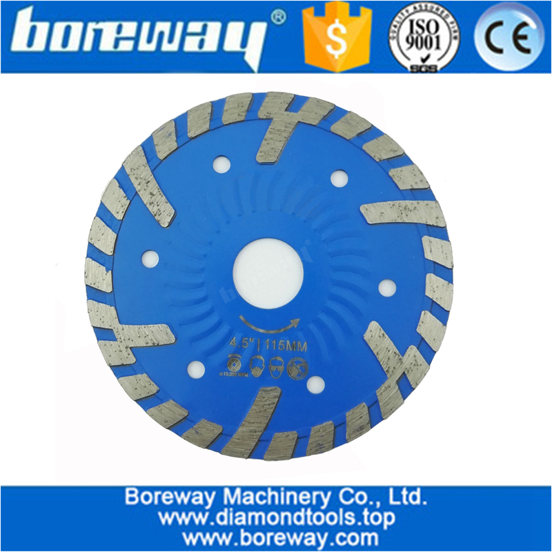 Diamond saw blade Hot pressed Diamond Wave Turbo Blade with Slant Protection Teeth